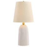 Karner Table Lamp - Aged Brass / Eggshell / Wheat Linen