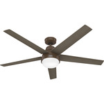 Aerodyne Smart Ceiling Fan with Light - Matte Bronze / Greyed Walnut / Light Oak