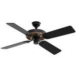 Outdoor Original 4-Blade Ceiling Fan - Matte Black / Gold / Matte Black / Walnut