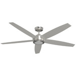 Zavia Smart Ceiling Fan with Light - Brushed Nickel / Matte Nickel / Light Grey Oak
