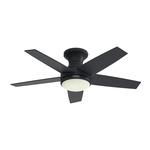 Dreska Hugger Ceiling Fan with Light - Matte Black / Matte Black