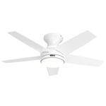 Dreska Hugger Ceiling Fan with Light - Fresh White / Fresh White