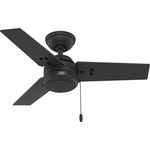 Cassius Small Ceiling Fan - Matte Black / Matte Black / Dark Gray Oak