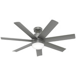 Brazos Ceiling Fan with Light - Matte Silver / Matte Silver