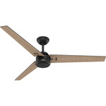 Cassius Outdoor Energy Star Ceiling Fan - Matte Black / Matte Black / Walnut