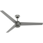 Cassius Outdoor Energy Star Ceiling Fan - Matte Silver / Matte Silver / Black Willow