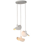 Slope Chandelier - White / White