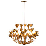 Dogwood Chandelier - Antique Brass