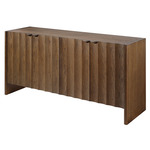 Finley Credenza - Antique Brass / Brown Sugar Oak