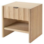 Finley Nightstand - Antique Brass / Pale Oak