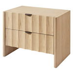 Finley Nightstand - Antique Brass / Pale Oak