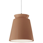 Radiance Trapezoid Tall Pendant - Dark Bronze / Adobe