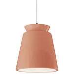 Radiance Trapezoid Tall Pendant - Dark Bronze / Gloss Blush