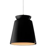 Radiance Trapezoid Tall Pendant - Antique Brass / Carbon / Champagne Gold