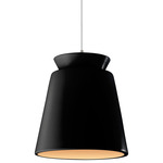 Radiance Trapezoid Tall Pendant - Polished Chrome / Carbon / Champagne Gold