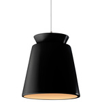 Radiance Trapezoid Tall Pendant - Brushed Nickel / Carbon / Champagne Gold