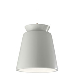 Radiance Trapezoid Tall Pendant - Dark Bronze / Matte White