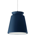 Radiance Trapezoid Tall Pendant - Matte Black / Midnight Sky