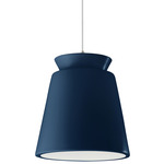 Radiance Trapezoid Tall Pendant - Brushed Nickel / Midnight Sky