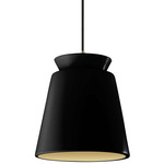 Radiance Trapezoid Tall Pendant - Antique Brass / Carbon / Champagne Gold