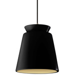 Radiance Trapezoid Tall Pendant - Dark Bronze / Carbon / Champagne Gold