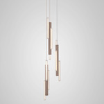 Hail Multi Light Pendant - Brushed Bronze / Clear