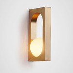 Mythos Wall Sconce - Brushed Brass / Opal