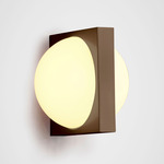 Solstice Wall Sconce - Blackened Brass / Opal