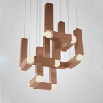 Vesper Quattro Pendant - Brushed Bronze / Opal