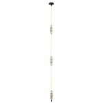 Alcamo Swag Pendant - Matte Black / Smoke / Clear