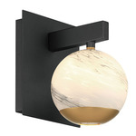 Baveno Wall Sconce - Matte Black / Alabaster