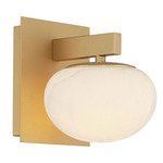 Calcolo Wall Sconce - Painted Antique Brass / Natural Alabaster
