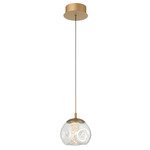 Camerino Pendant - Painted Antique Brass / Clear