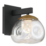 Camerino Wall Sconce - Matte Black / Clear
