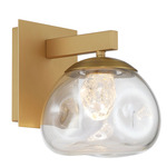 Camerino Wall Sconce - Painted Antique Brass / Clear