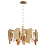 Castellana Chandelier - Brushed Brass / Crystal