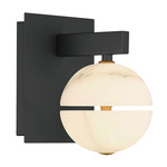 Corfu Wall Sconce - Black / Alabaster