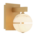Corfu Wall Sconce - Painted Antique Brass / Alabaster