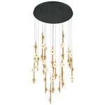 Etna Round Multi Light Chandelier - Black / Alabaster