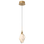 Kosmos Pendant - Painted Antique Brass / Alabaster