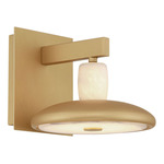 Mantova Wall Sconce - Painted Antique Brass / White
