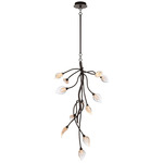 Modena Vertical Chandelier - Black / Gold / Clear