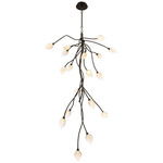 Modena Vertical Chandelier - Black / Gold / Clear