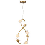 Philia Vertical Chandelier - Antique Bronze / Quartz