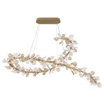 Pisa Oval Chandelier - Antique Gold / Clear