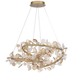 Pisa Chandelier - Antique Gold / Clear