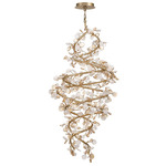 Pisa Vertical Chandelier - Antique Gold / Clear