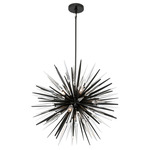 Pragma Chandelier - Metallic Black / Crystal