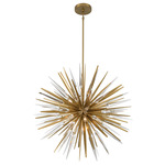 Pragma Chandelier - Soft Brass / Crystal