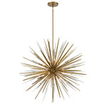 Pragma Chandelier - Soft Brass / Crystal